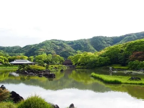 南楽園の庭園風景