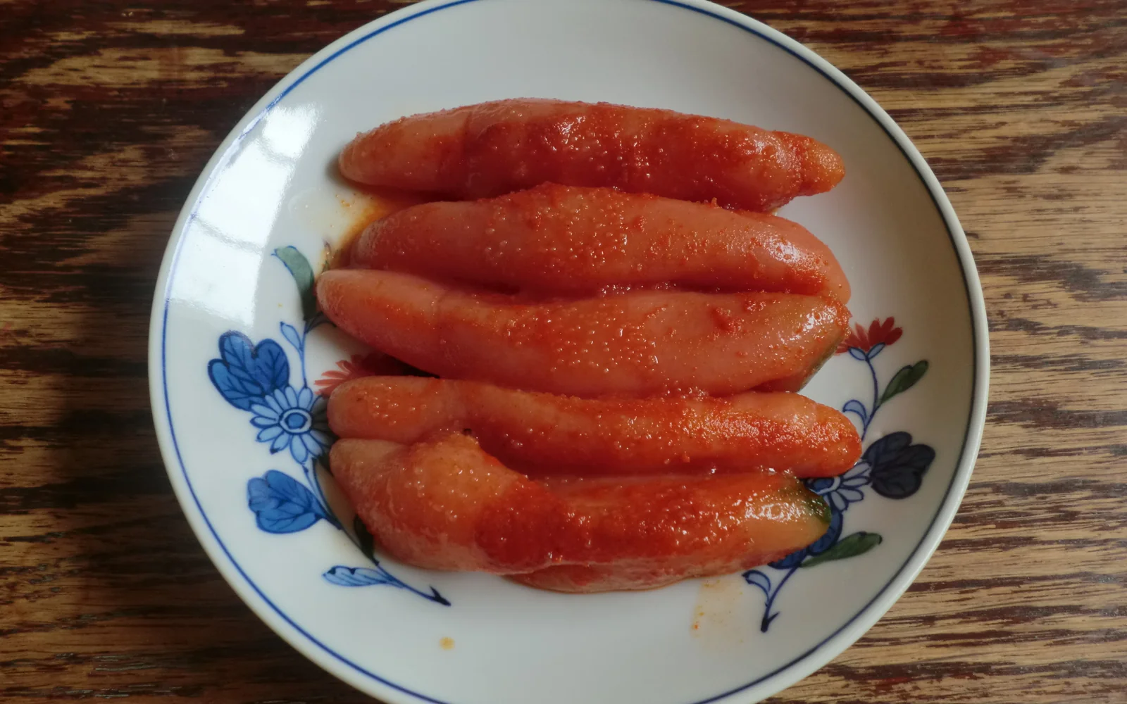 Traditional Hakata Karashi Mentaiko spicy cured pollock roe in a cedar box presentation