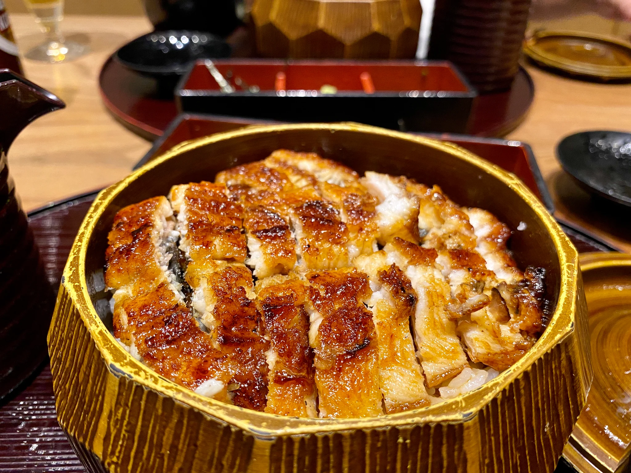 Nagoya Hitsumabushi Charcoal Grilled Eel in Wooden Ohitsu