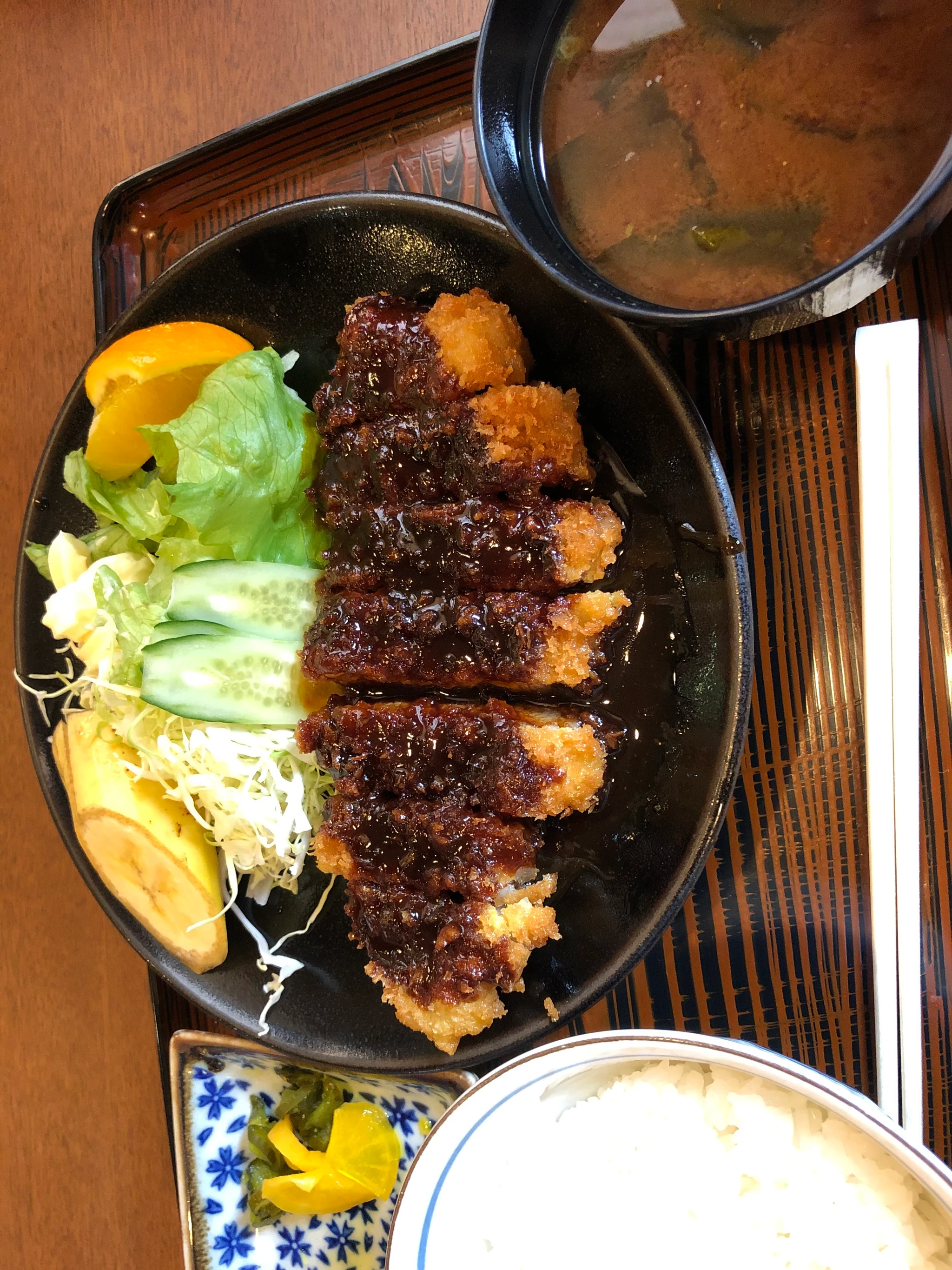 Nagoya Miso Katsu Teishoku with Rich Hatcho Miso Glaze