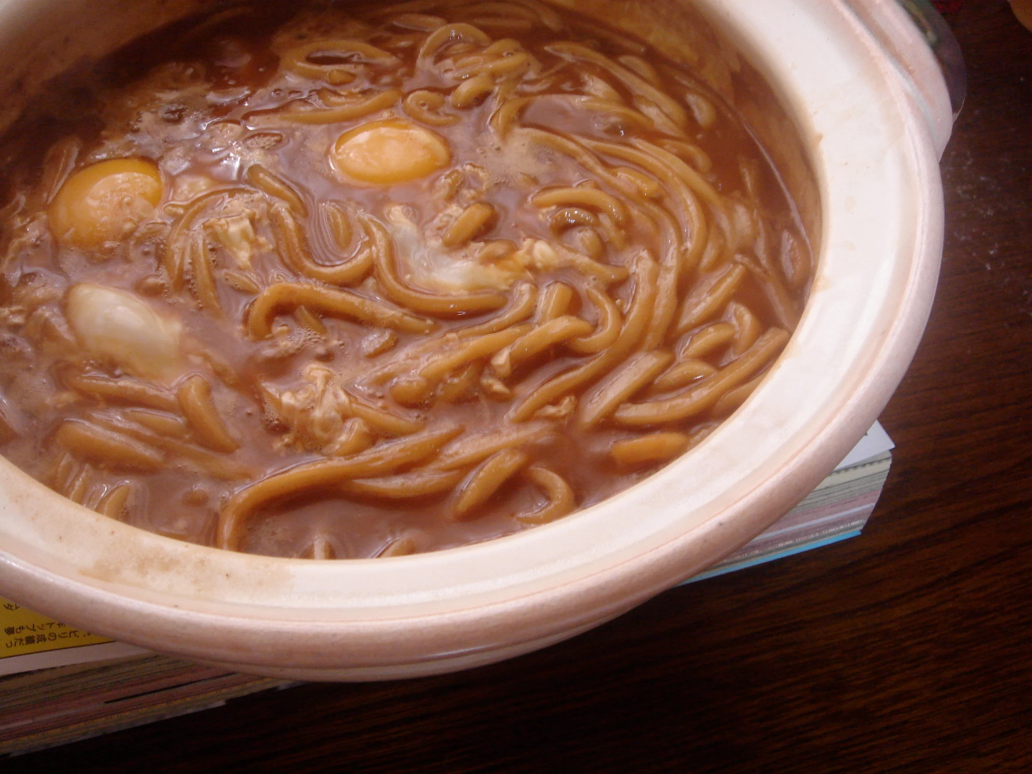 Bubbling Miso Nikomi Udon in Earthenware Clay Pot