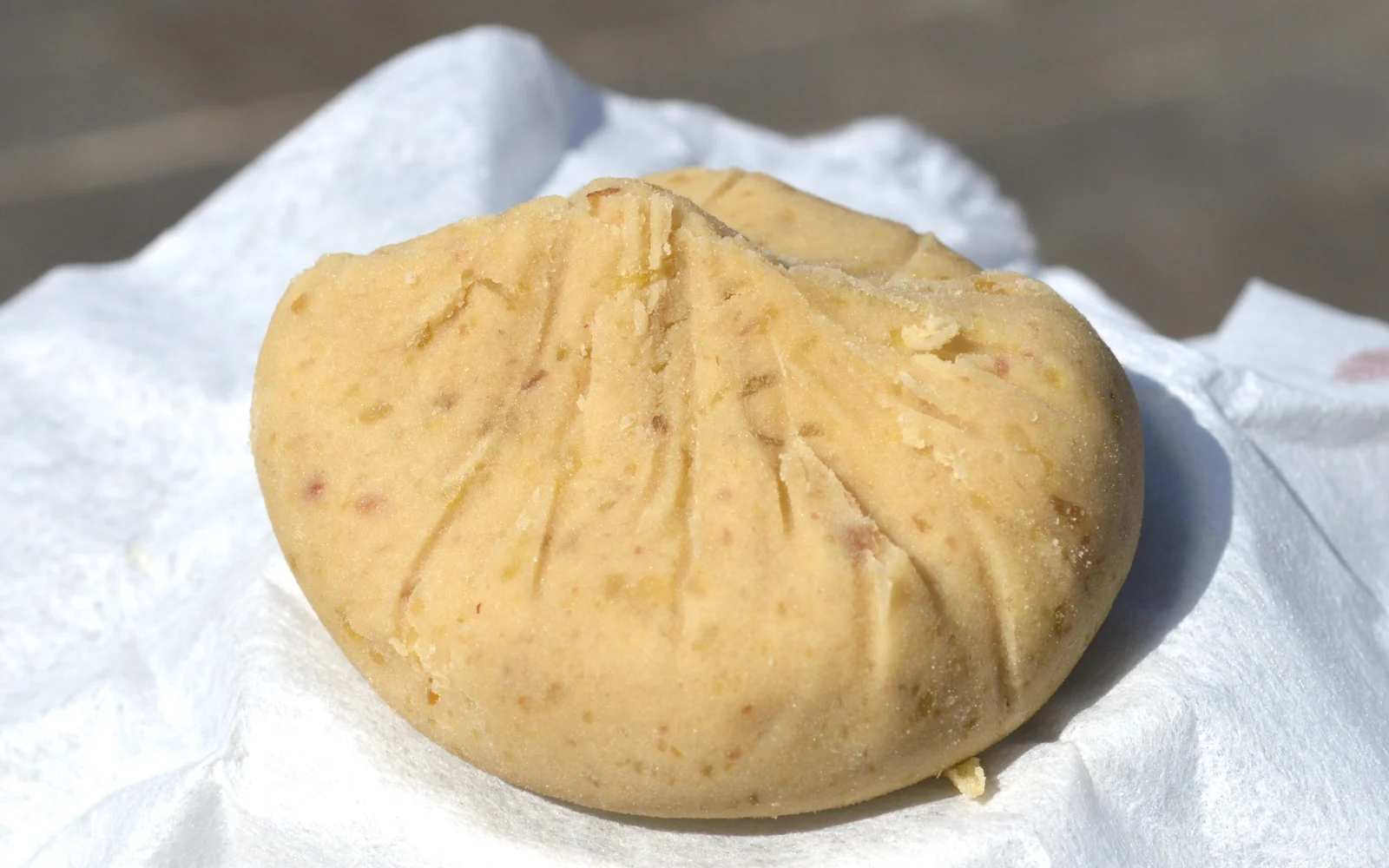 Handcrafted seasonal Kuri-kinton made of freshly steamed Japanese chestnuts twisted in chakin cloth